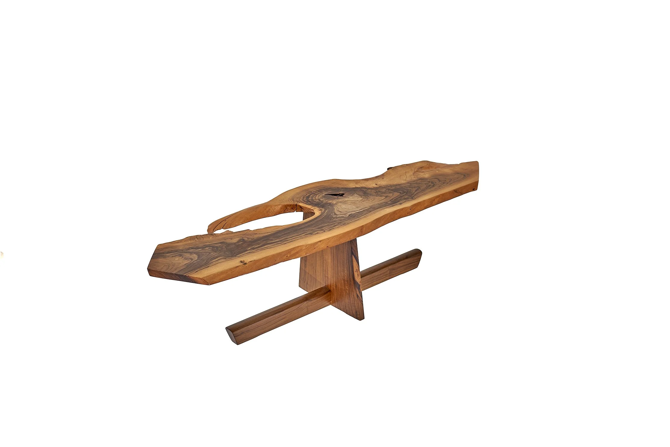 George Nakashima Coffee Table in Rare Italian Olive Wood with